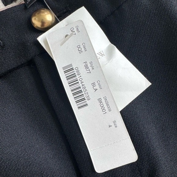 J. Crew black pants with satin side detail. New! Gold buttons. Women’s size 4. - Picture 4 of 10